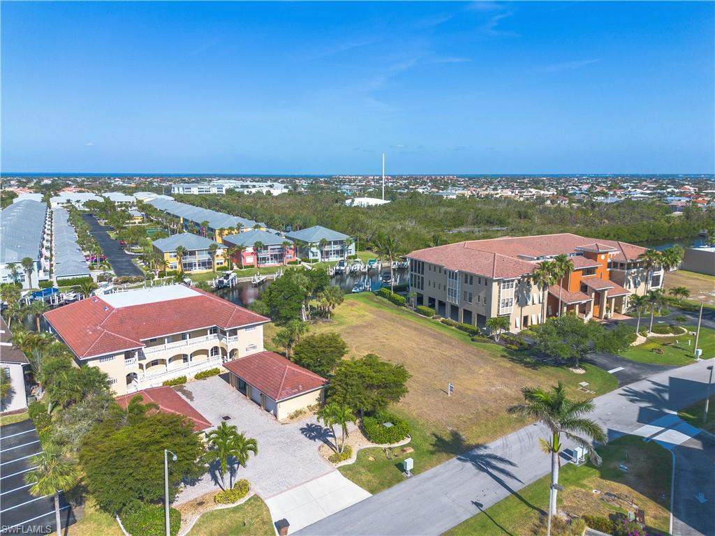 Aerial view of residential area