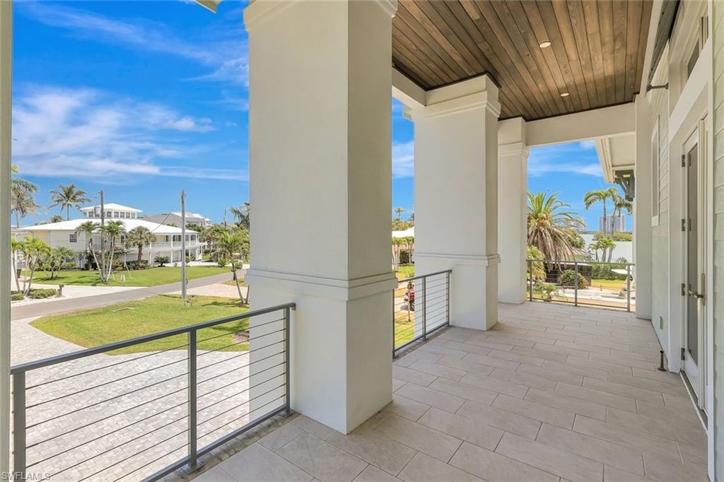 View of front balcony