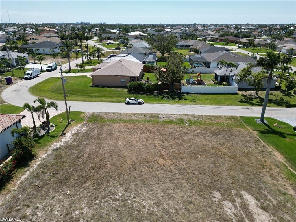 Aerial perspective of suburban area