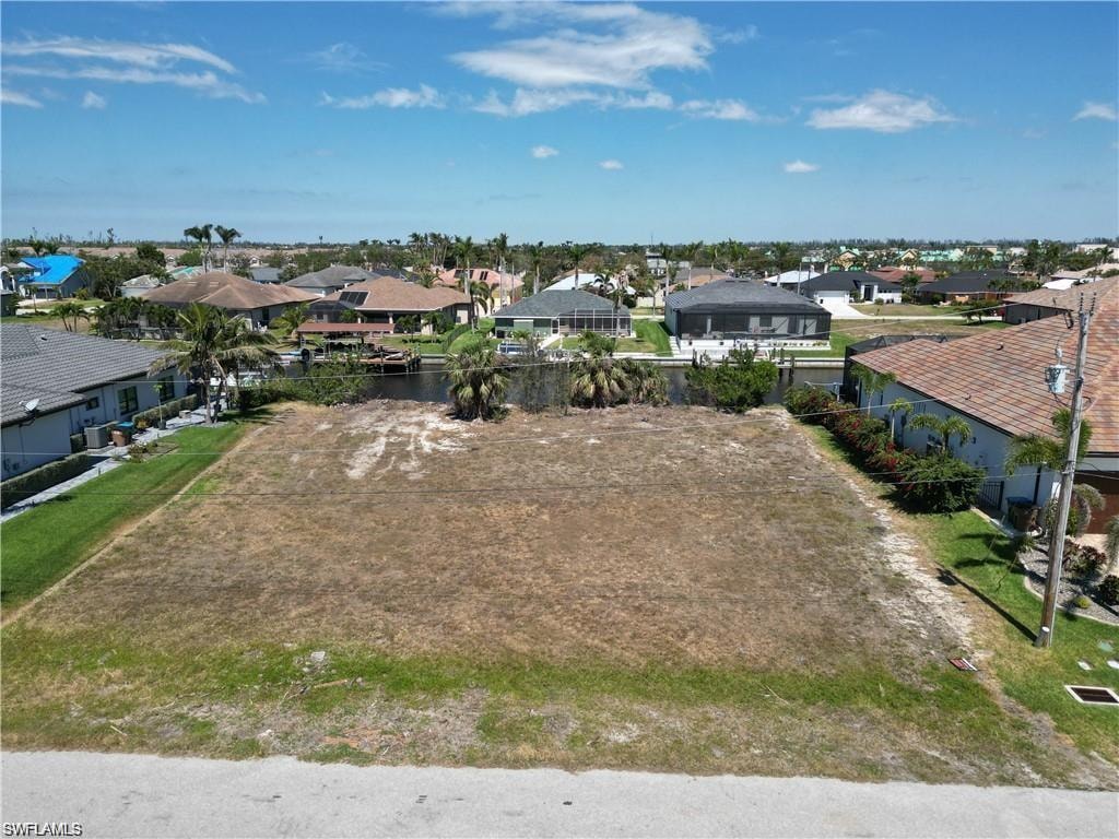 Aerial perspective of suburban area