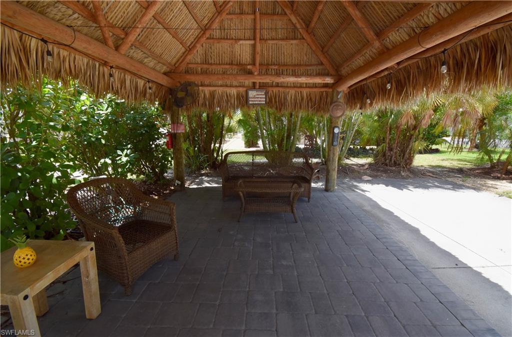 View of patio / terrace featuring a gazebo