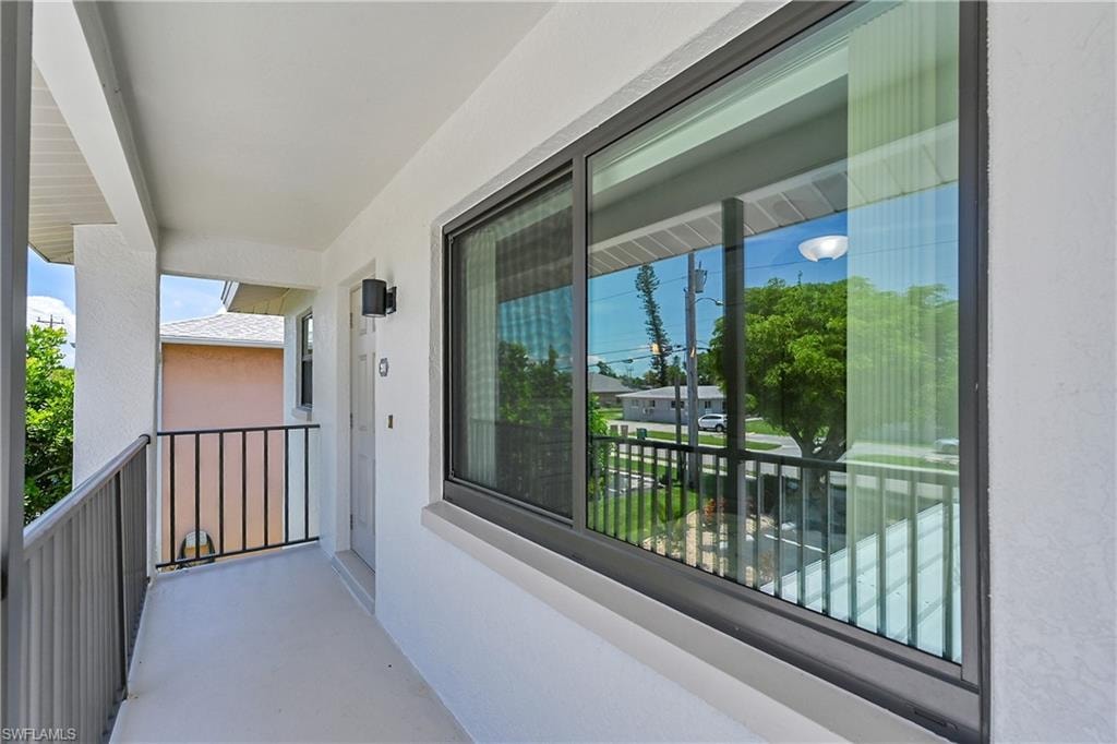 View of walkway to entry
