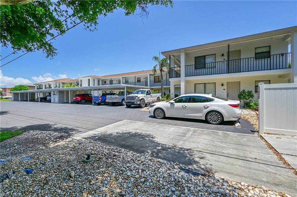 View of driveway and parking area
