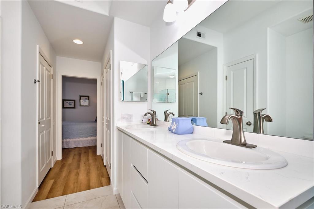 Bathroom with double vanity