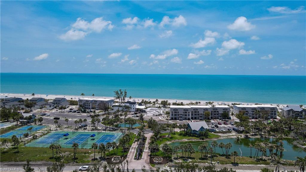Drone / aerial view of a large body of water
