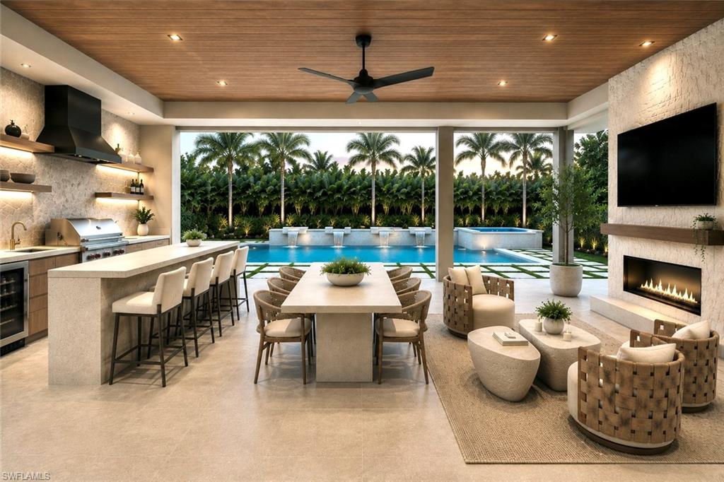 Rendering of the Covered Outdoor Living Area