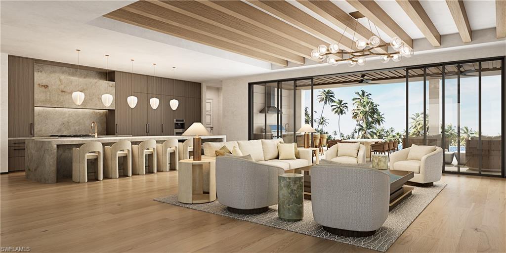 Rendering - Great room & Kitchen