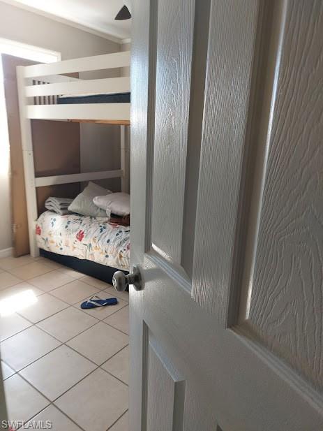 View of tiled bedroom