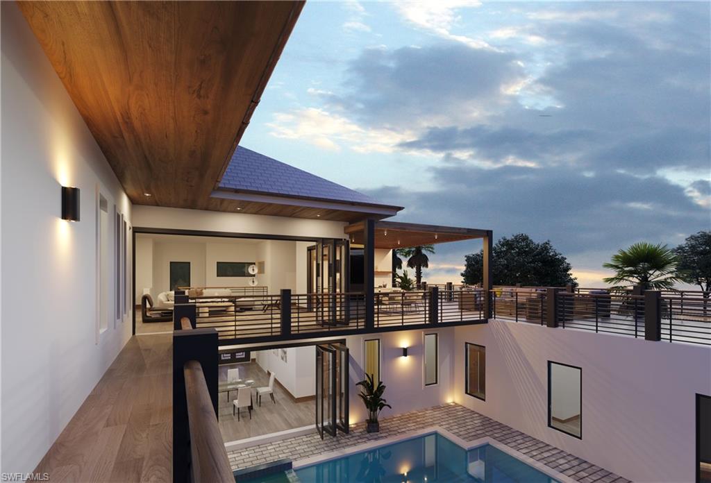 Pool at dusk featuring an outdoor pool