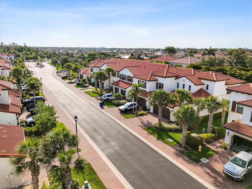 Aerial view of residential area