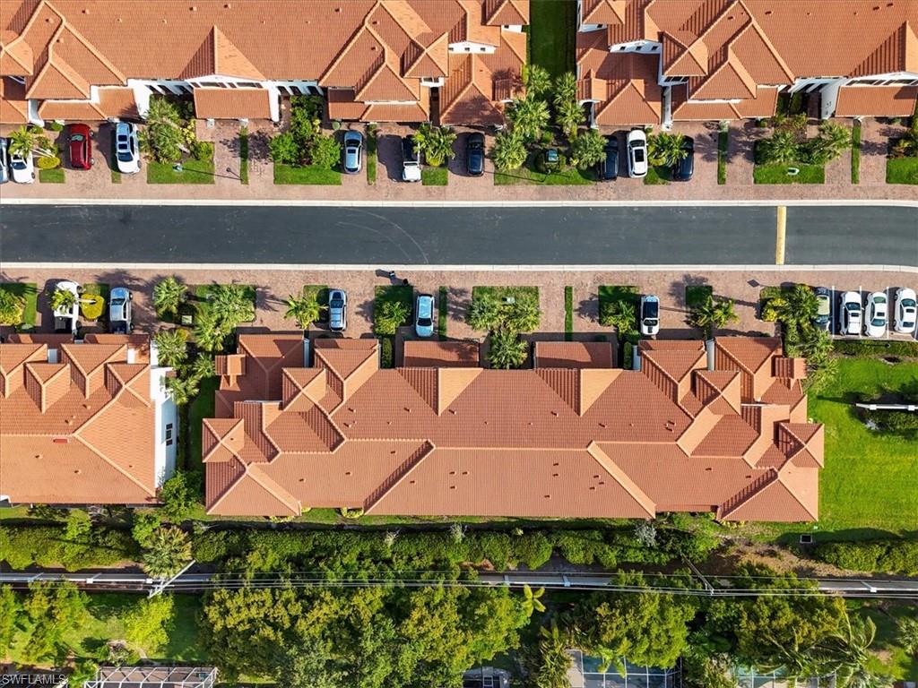 Aerial view of residential area