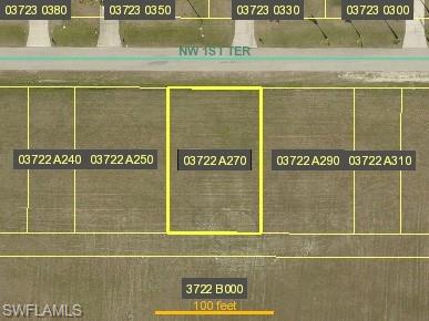 Map / location with property parcel outlined