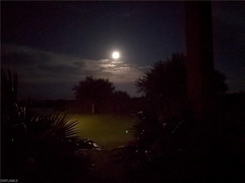 Full moon over property