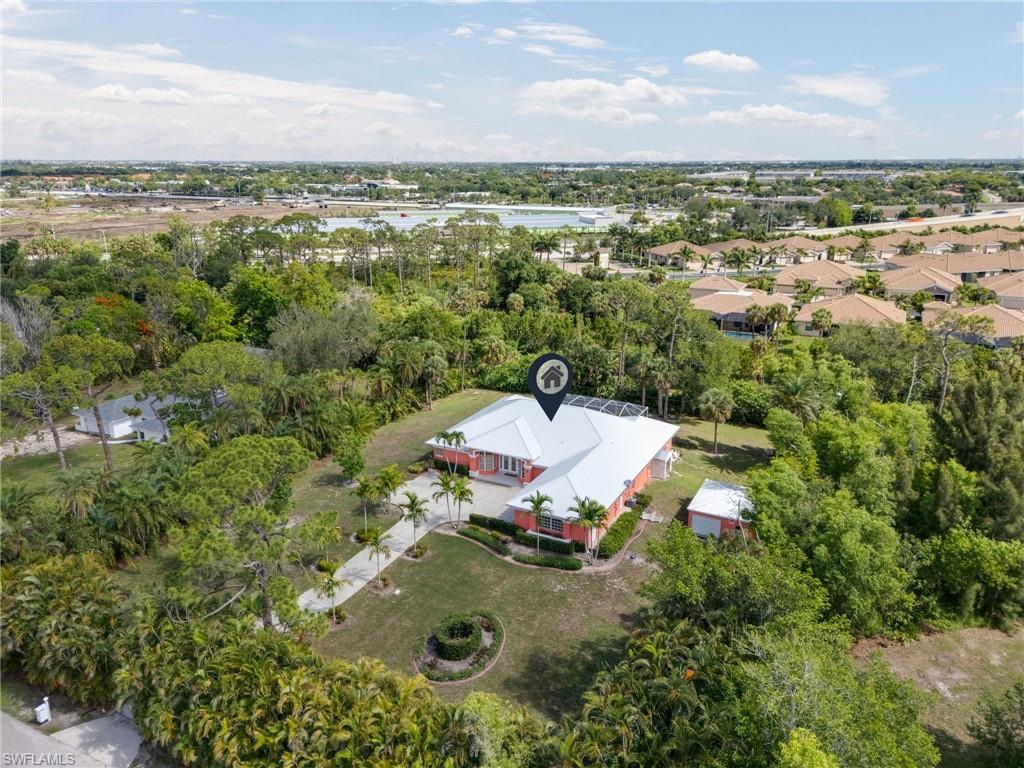 Aerial view of property and surrounding area