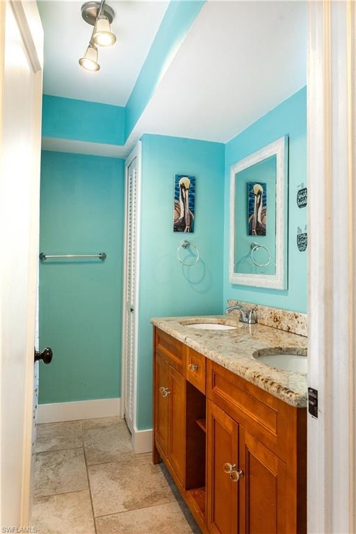 Bathroom with double vanity