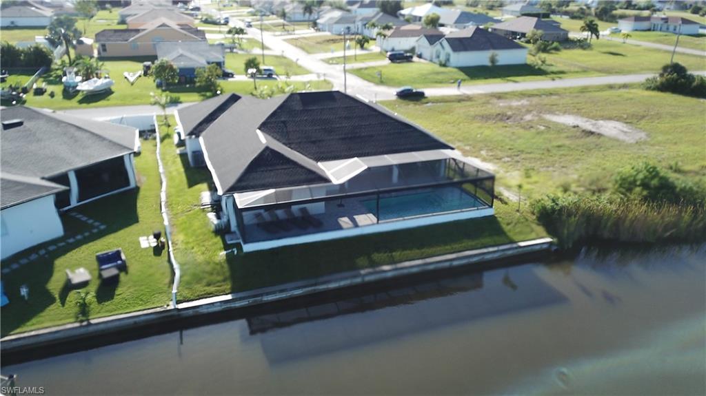 Aerial view of residential area