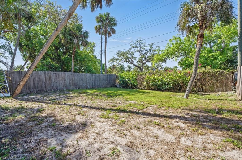 View of fenced yard