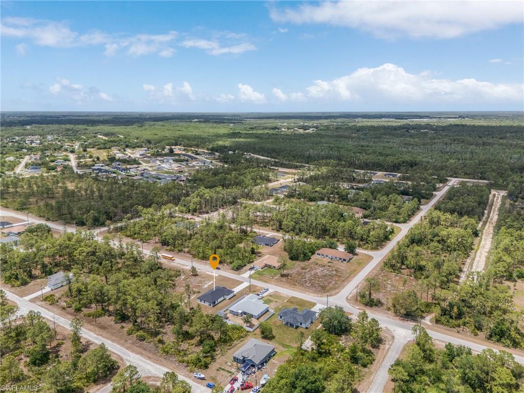 Drone / aerial view of a heavily wooded area