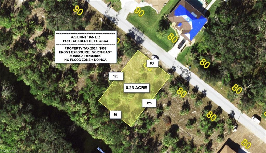 Map / location featuring property parcel outlined