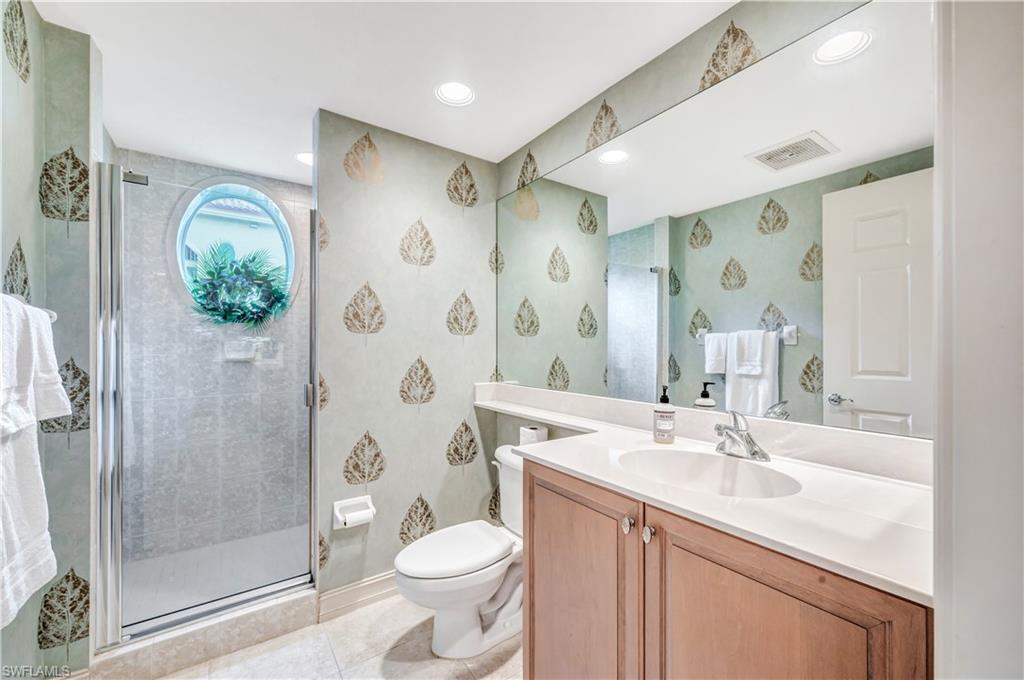 Full bath with shower off main living area