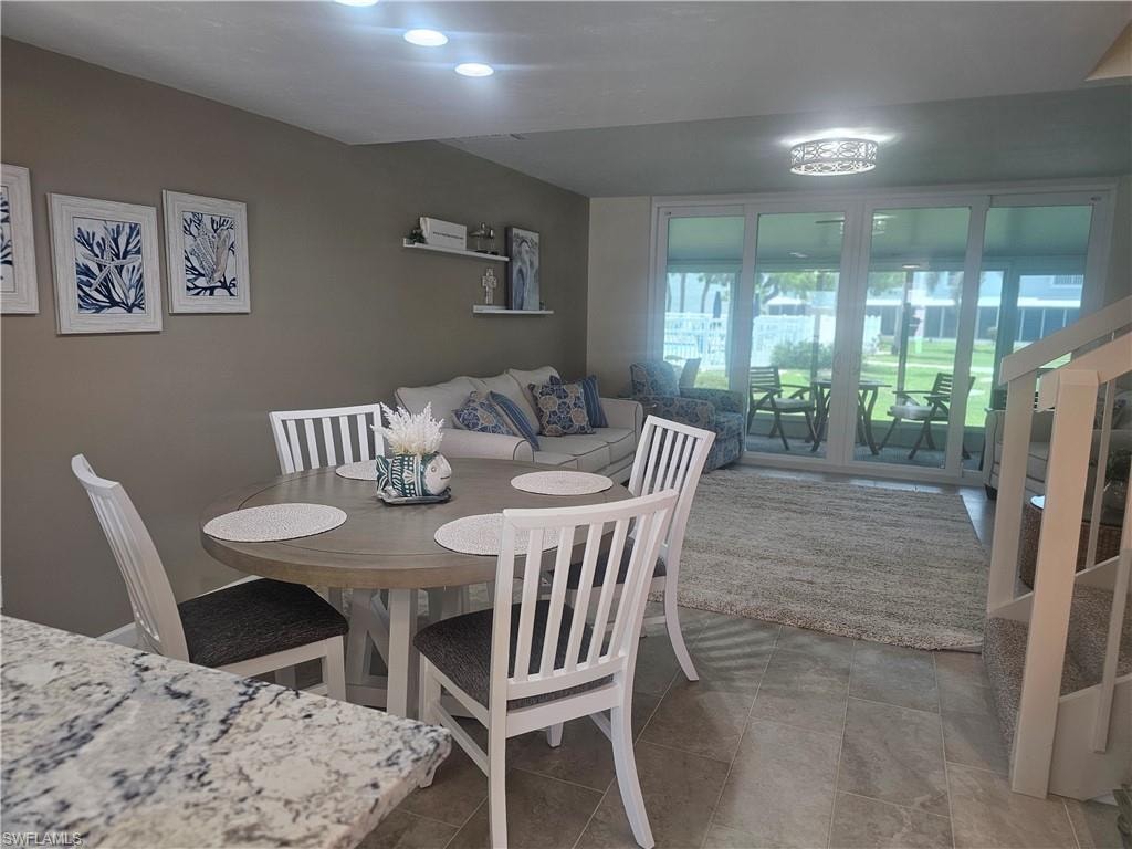 View of dining space