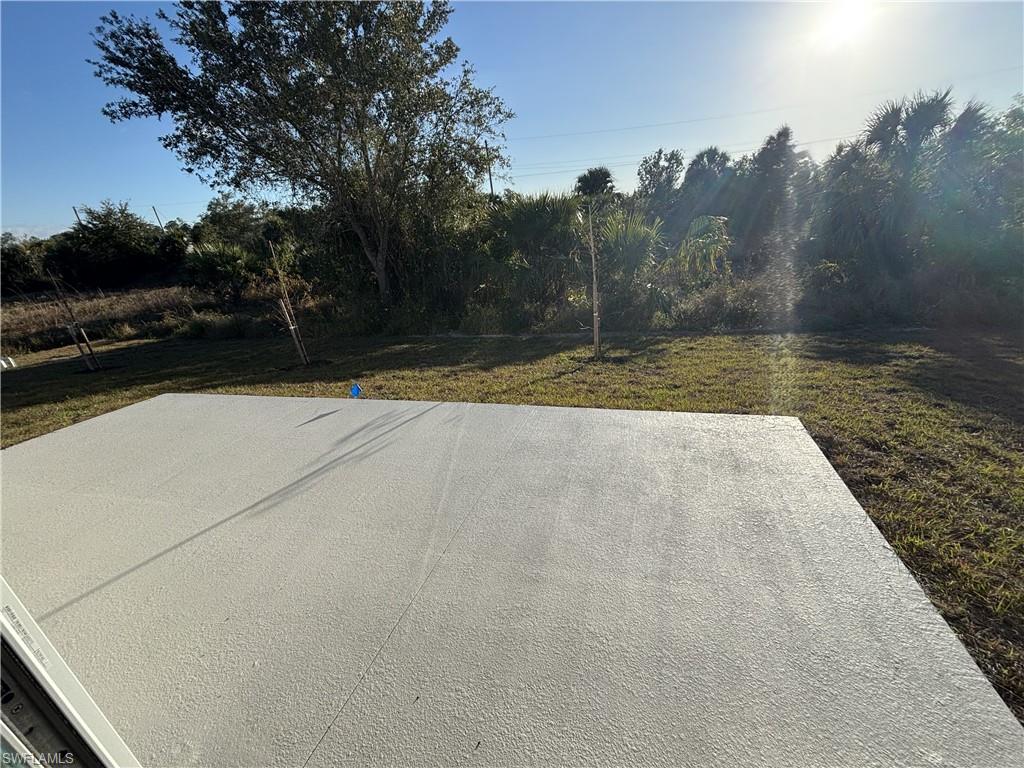 Rear Patio and landscaped backyard