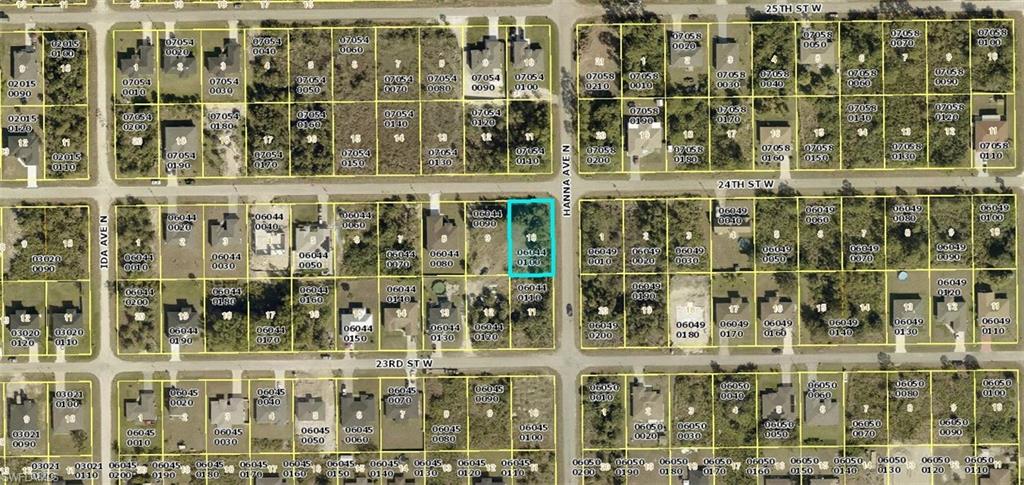 Map / location with property parcel outlined