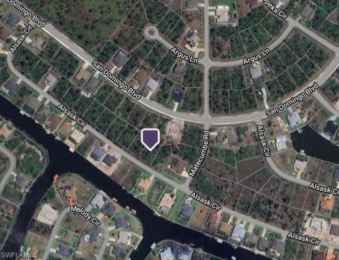 Aerial overview of property's location