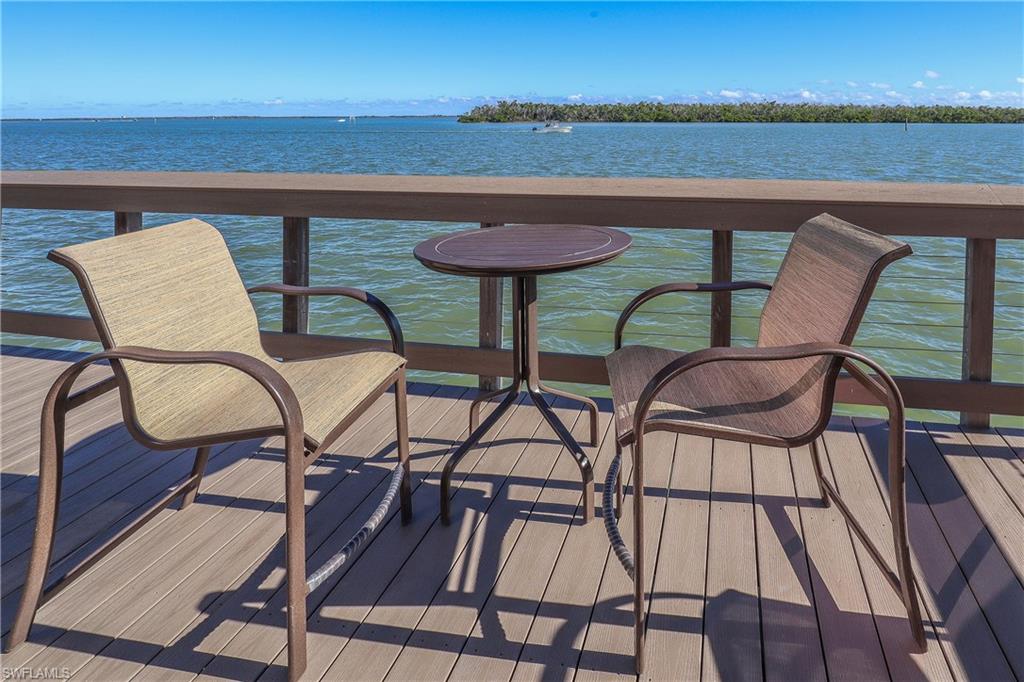 Balcony with a water view of Estero Bay