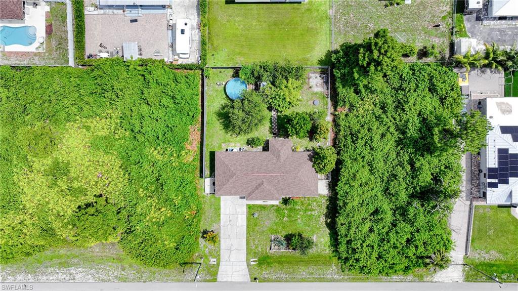 Bird's eye view of a pool