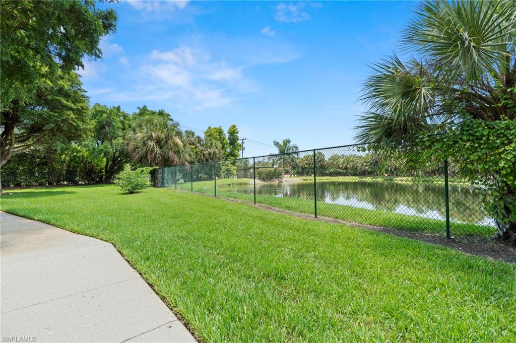 View of yard featuring a water view