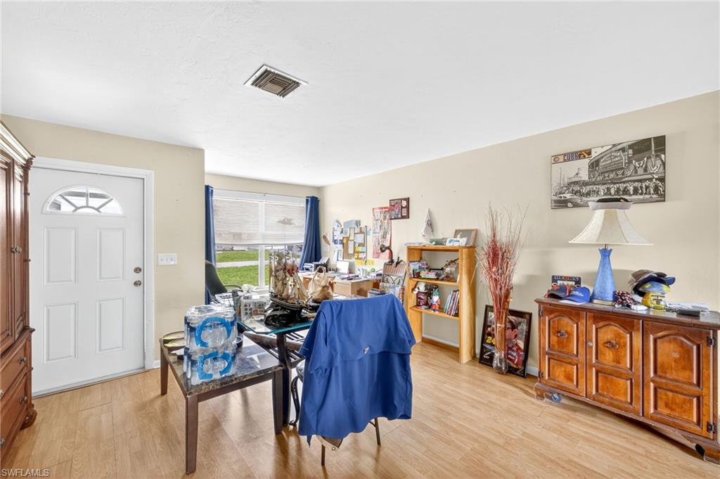 Dining space featuring light wood-style floors