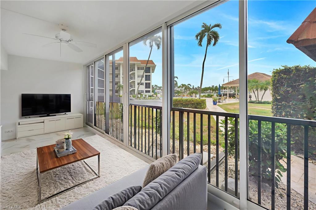 Virtually staged to show furniture options-Sliders do open.