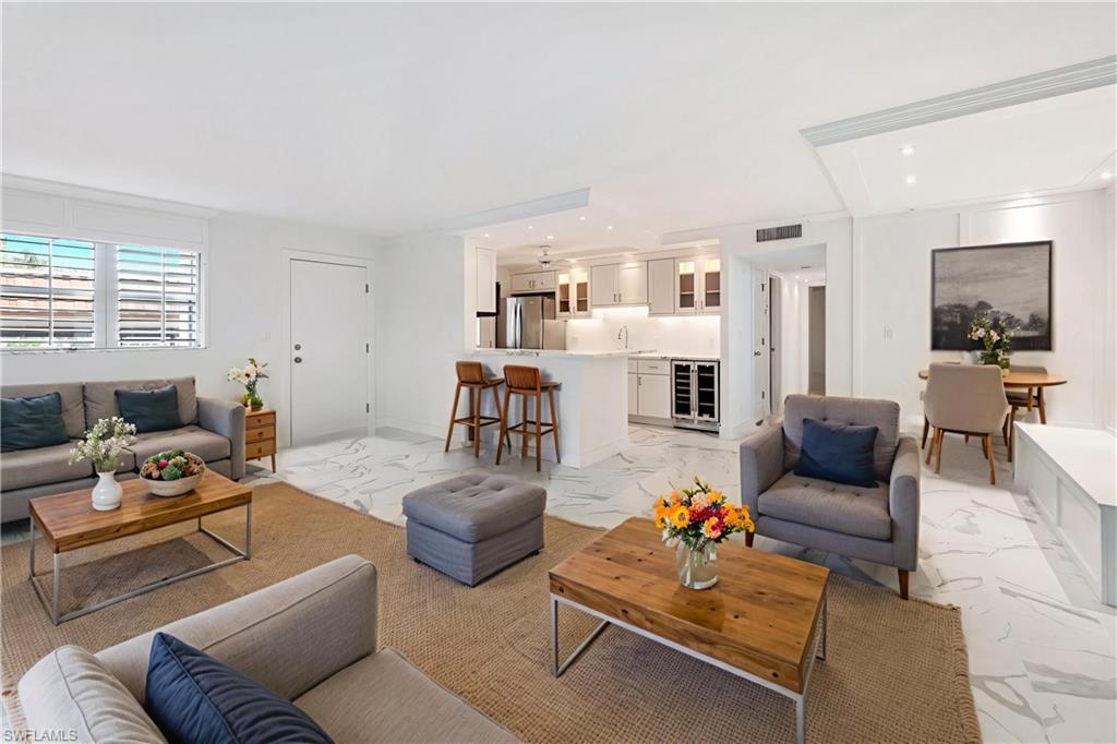 Virtually staged to show furniture options.