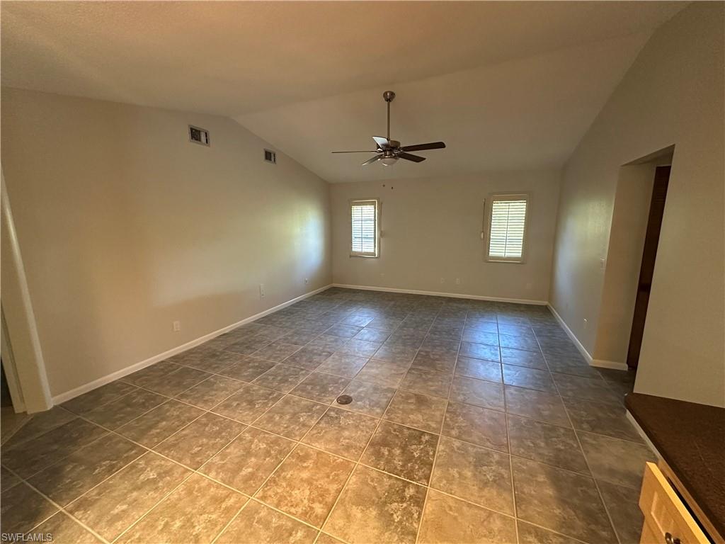 Front entry and spacious living room.