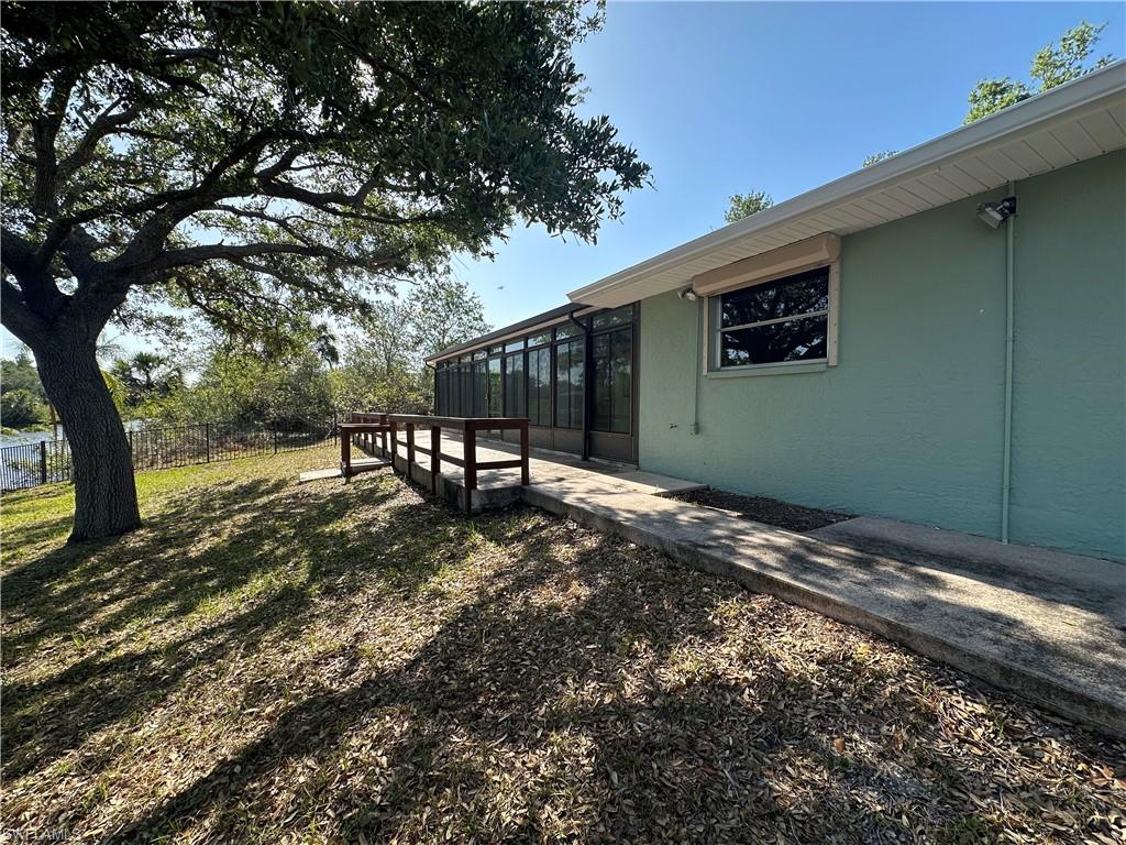Fenced backyard with a water frontage.  Great boating to Charlotte Harbor and Gulf.