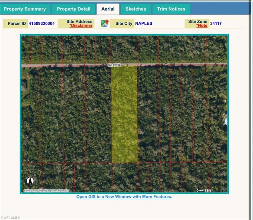 Map / location featuring property parcel outlined