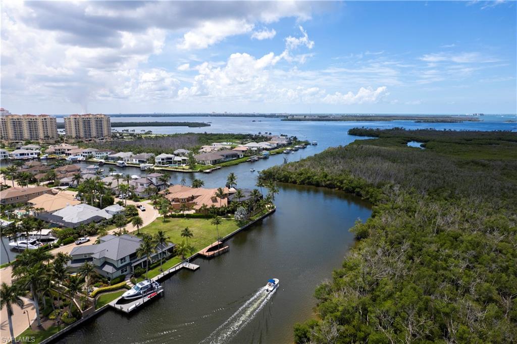 Another aerial view of exit to open water