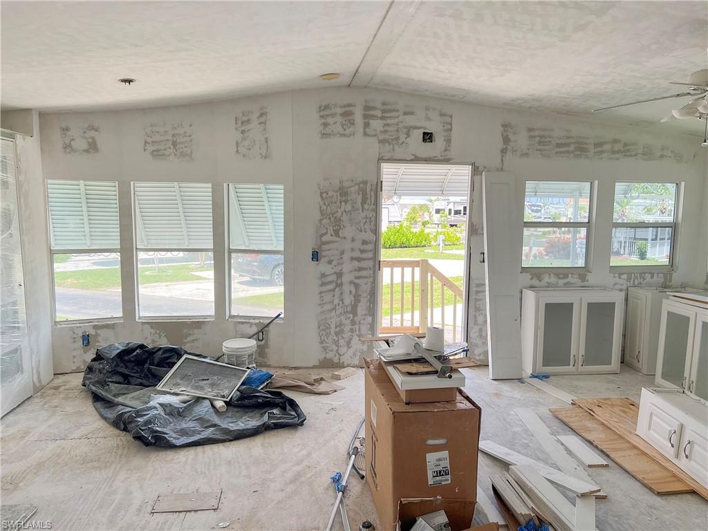 Enter into the main living, dining, kitchen areas
