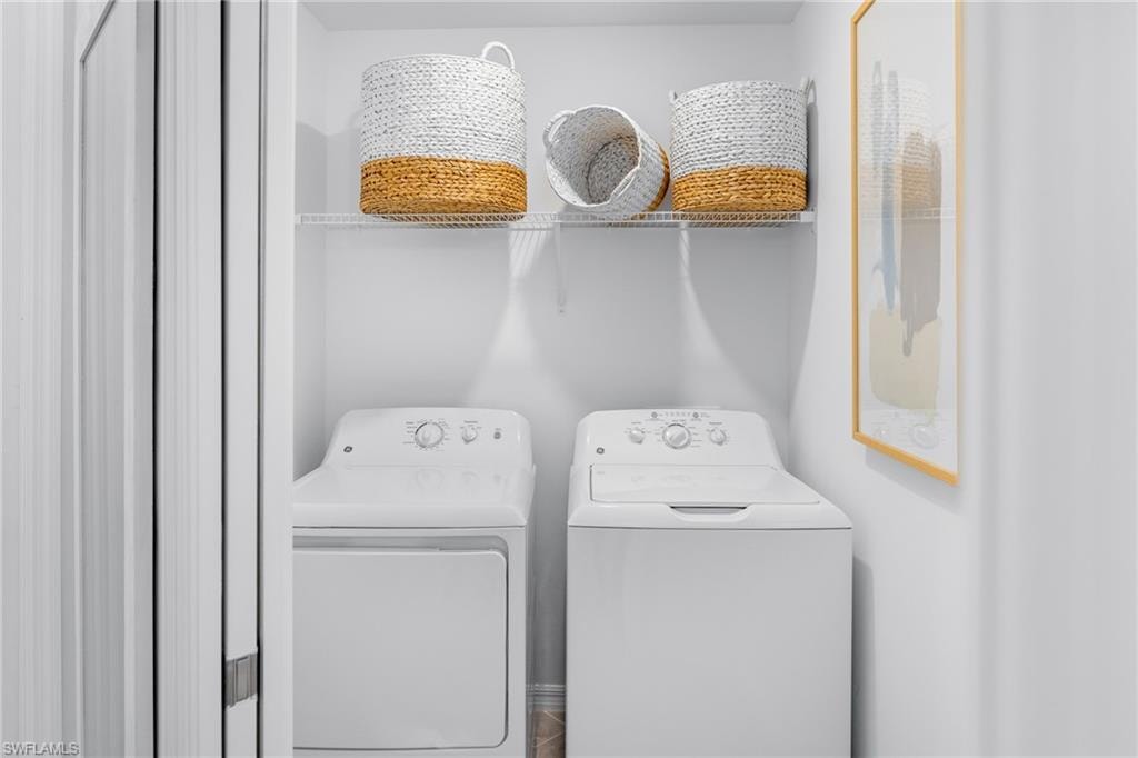 Laundry area with washing machine and dryer
