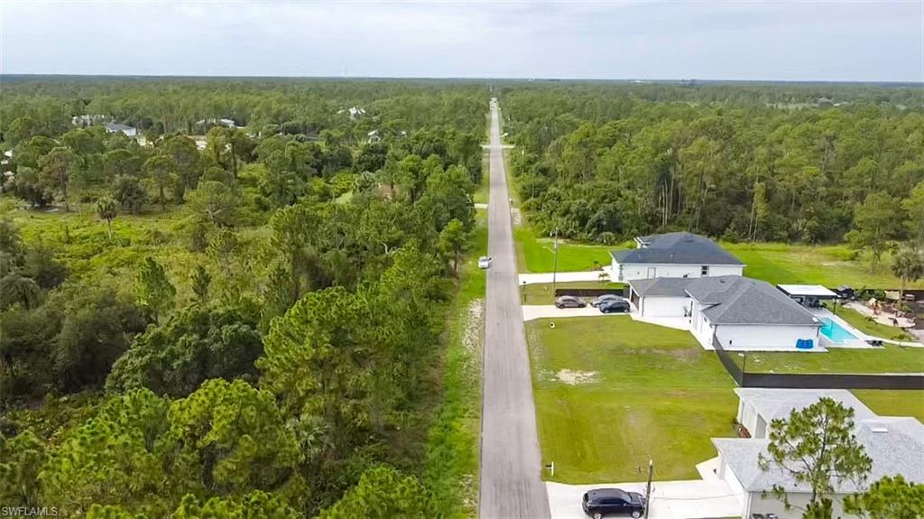 Drone / aerial view of a heavily wooded area