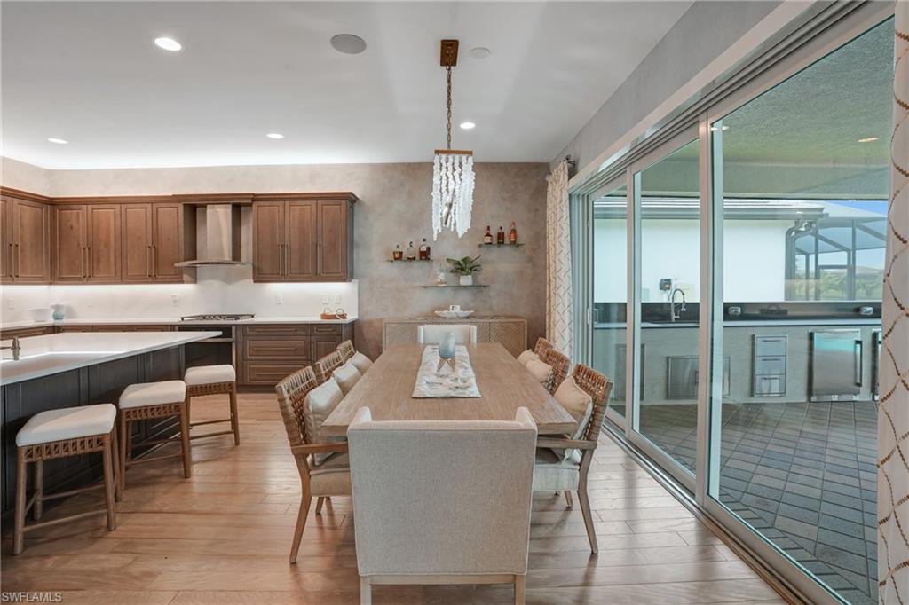 Warm and inviting dining area