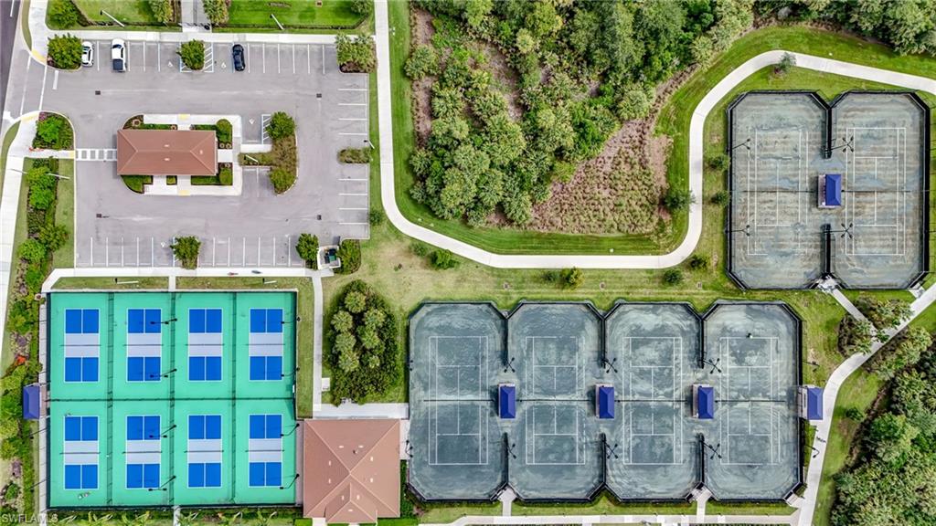 Clubhouse has 8 pickleball courts, 6 tennis courts and 5 bocce courts