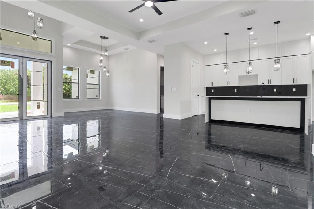 Open concept great room and kitchen