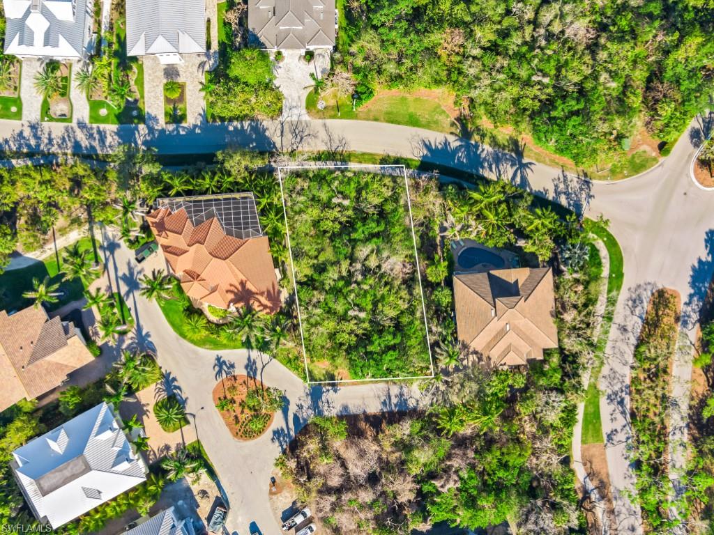 Aerial view of residential area