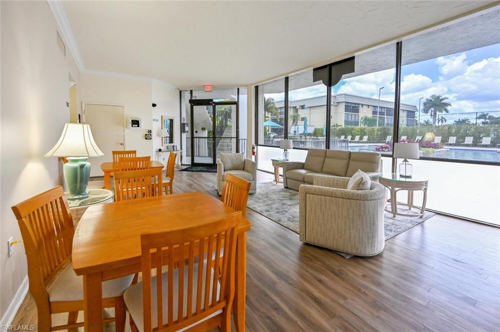 One of the clubhouse lounge areas