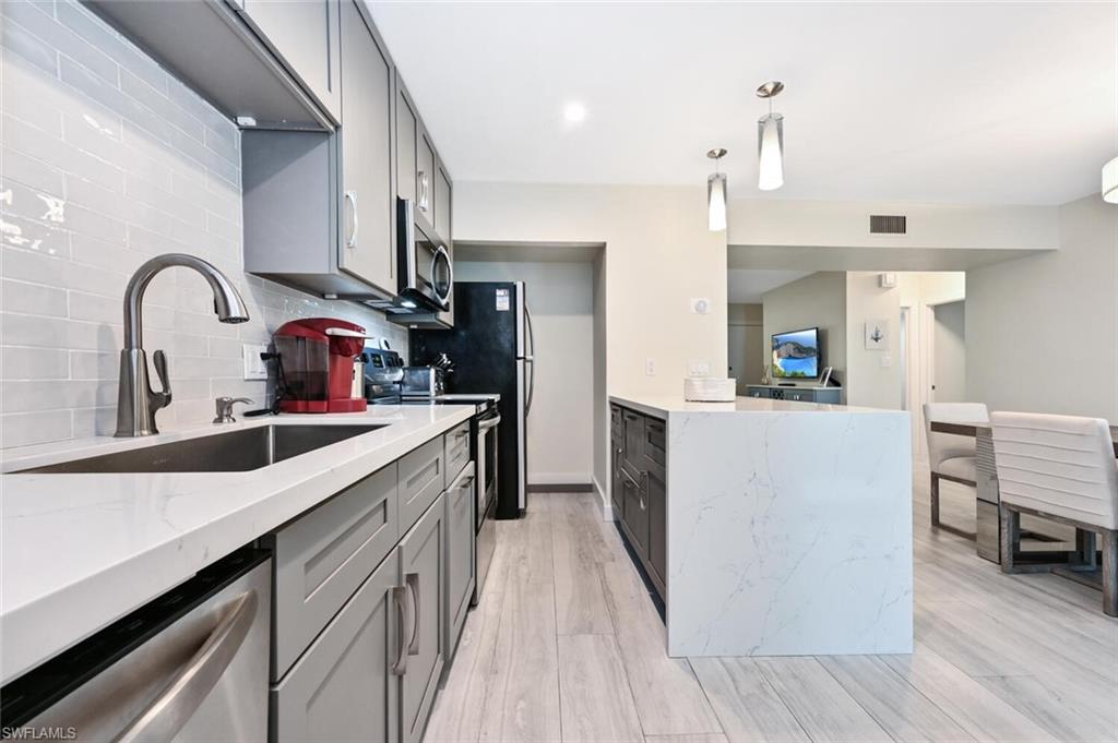 Kitchen--with stainless steel appliances