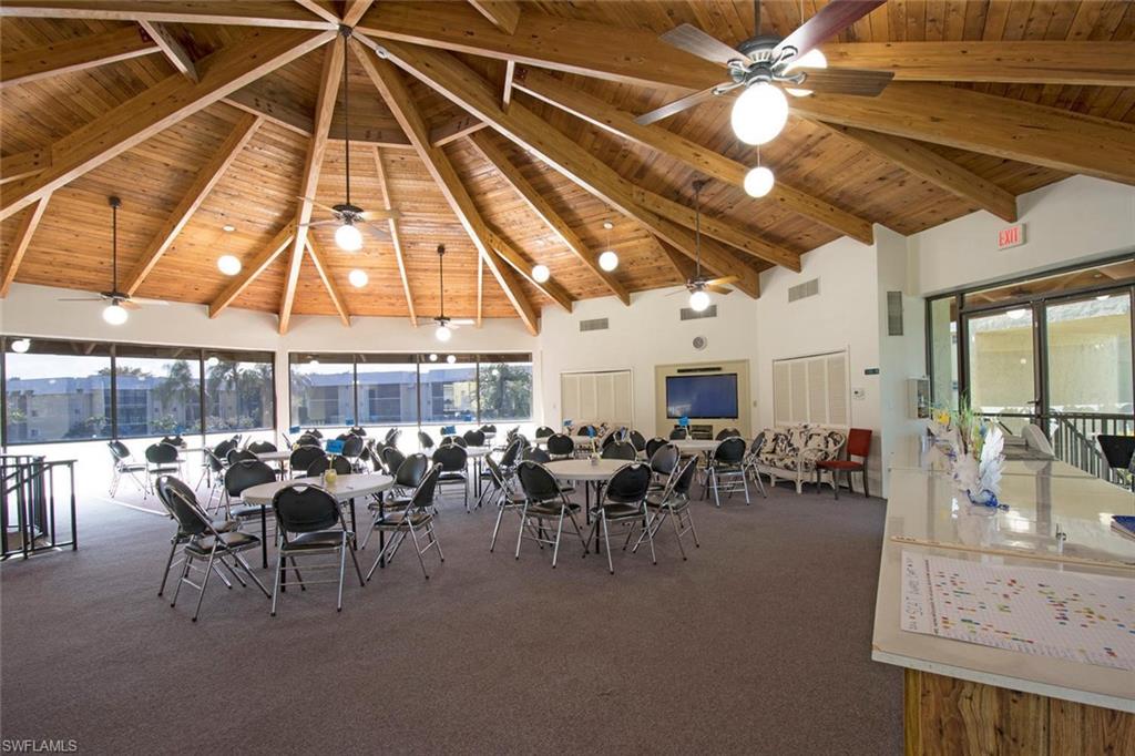 Party room includes fully furnished kitchen, TV, dance floor and more!
