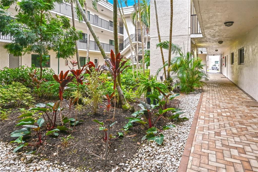 Pavers around atrium-with elevator