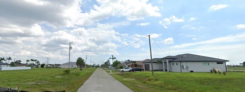 View down street